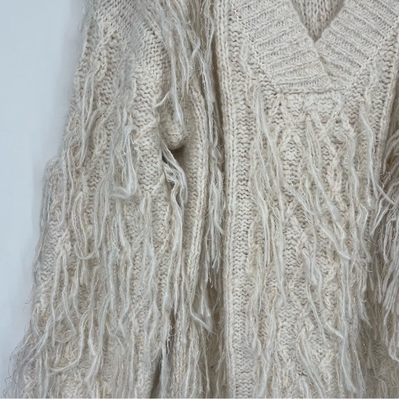 Anthropologie Cream V-Neck Sweater - Picture 6 of 14